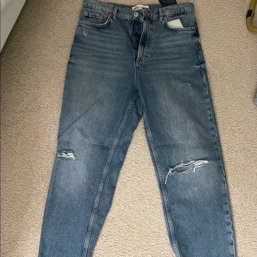 Zara mom jeans blue size 6